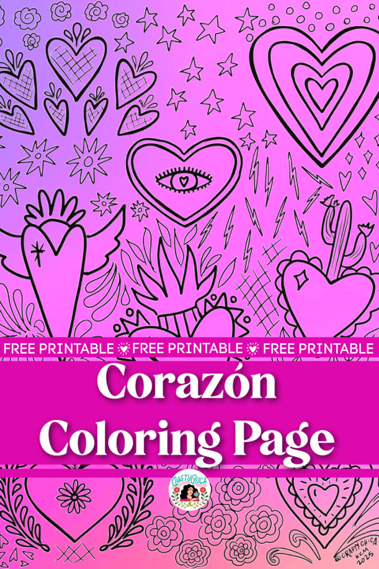 ways to use a&nbsp;coloring page and free corazón coloring printable