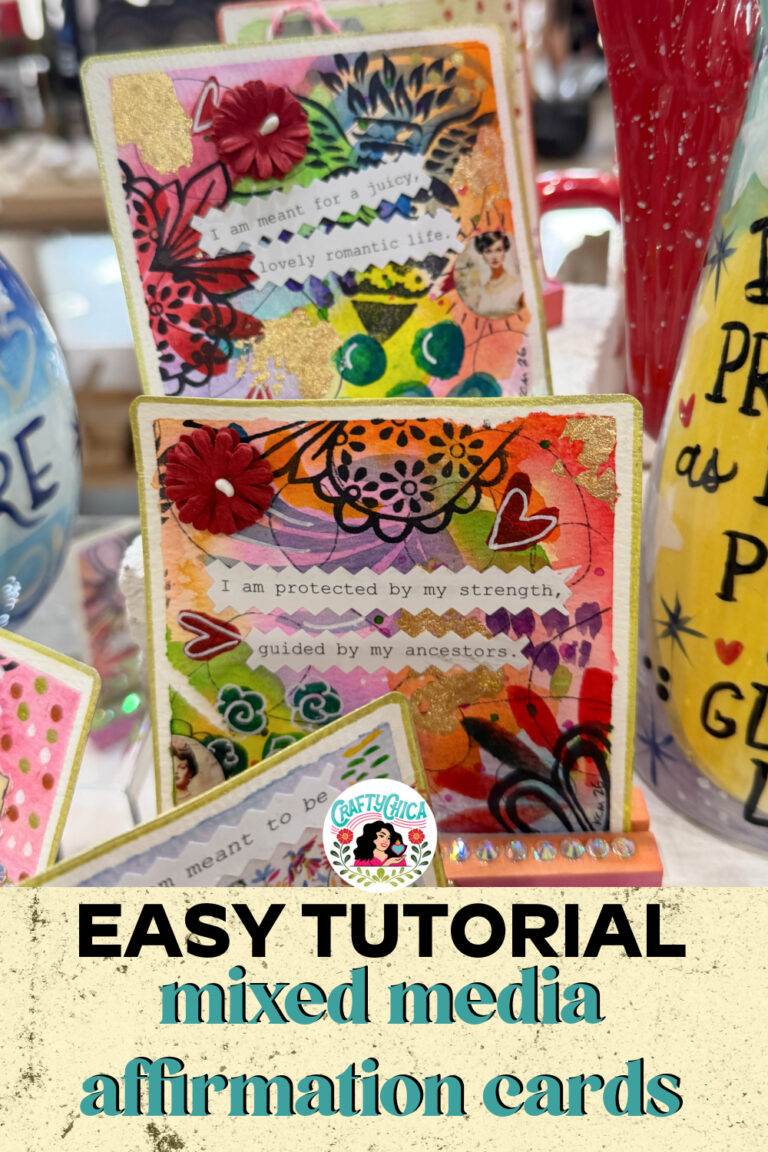mixed media affirmation cards