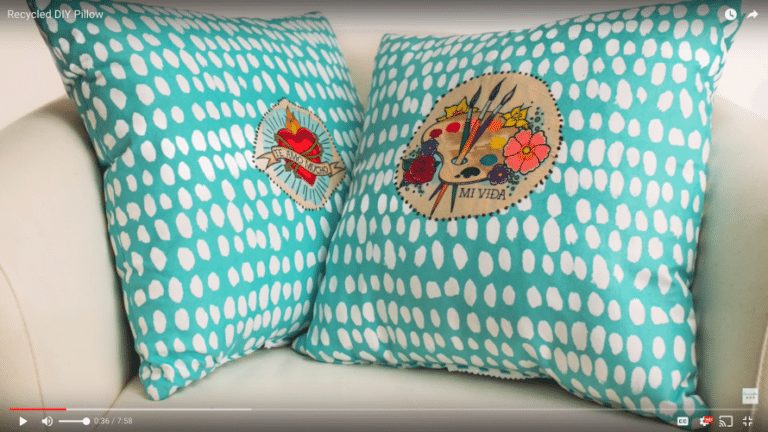 recycled pillow applique